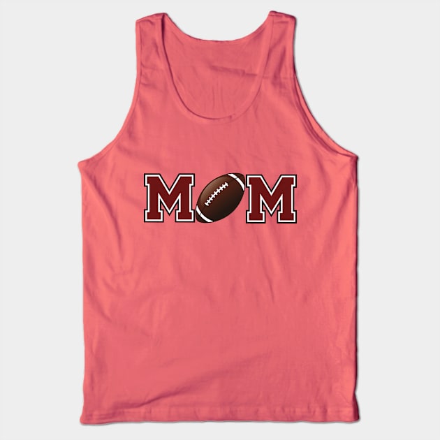 Football Mom Burgundy Tank Top by capesandrollerskates 